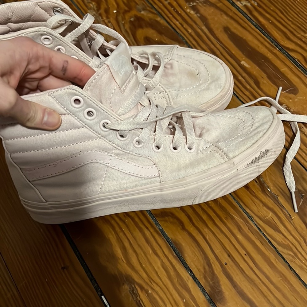 light pink high top vans